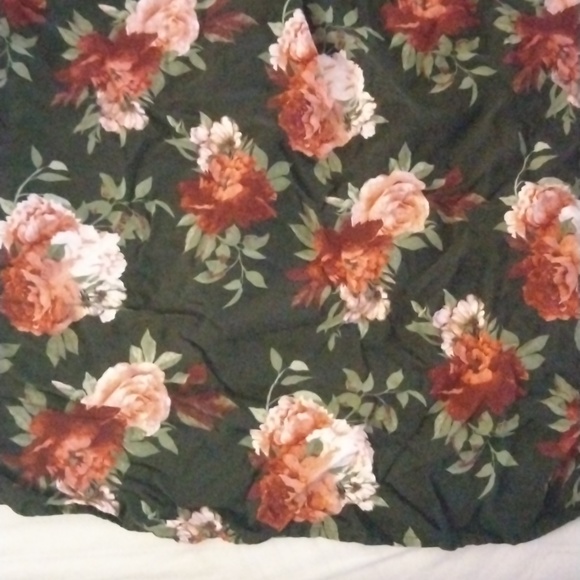 Faded Glory 3X Pink Flower Black Shirt - Picture 2 of 6